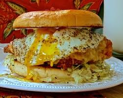 Chicken Cheese Bagel with egg